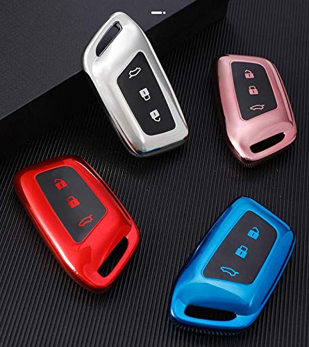 JVCV® Premium Soft TPU Leather Pattern Key Cover Compatible with New MG Hector, Hector Plus and Windsor EV Smart Key
