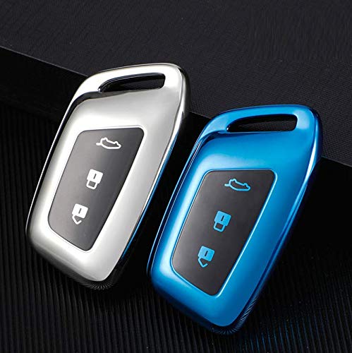 JVCV® Premium Soft TPU Leather Pattern Key Cover Compatible with New MG Hector, Hector Plus and Windsor EV Smart Key