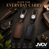 JVCV® Premium Metal & Leather Key Cover – Compatible with Toyota Fortuner, Camry, Hilux, Innova Crysta, Fortuner Legender, Innova HyCross & Land Cruiser – 3 Button Smart Key