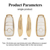 JVCV® Soft TPU Transparent Cover Compatible with Benz E Series Smart Key (Transparent Gold)
