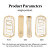JVCV® Soft TPU Transparent Cover Compatible with Kia Seltos Sonet Carens 4 Button Smart Key (Transparent Gold)