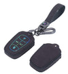 JVCV® Suede Leather Key Cover Compatible with Tata Nexon, Harrier, Tiago EV, Altroz, Tigor, Safari, Nexon EV, Punch, Punch EV 4 Button Smart Key