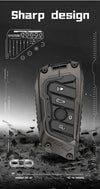 JVCV® Zinc Alloy Metal Key Cover Compatible with BMW 2 3 5 6 7 Series X1 X2 X3 X5 X6 Blade Smart Key