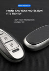 JVCV® Premium Soft TPU Leather Pattern Key Cover Compatible with Maruti Suzuki 3 Button Baleno Ciaz Vitara Brezza S Cross Swift Ignis and Toyota Urban Cruiser Smart Key