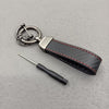 Microfiber Leather Car Keychain, Universal Key Fob Keychain Carbon Fiber Pattern Leather Key Chain Holder for Men and Women