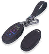 JVCV® Suede Leather Key Cover Compatible with Maruti Suzuki Baleno Ciaz Vitara Brezza S Cross Swift Ignis and Toyota Urban Cruiser Smart Key