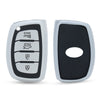 JVCV® Premium Soft TPU Leather Pattern Key Cover Compatible with Hyundai Alcazar Creta, i20 2021, Venue, Tucson, Elantra,i20 N Line 2021 4 Button Smart Key