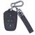 JVCV® Suede Leather Key Cover Compatible with Tata Nexon, Harrier, Tiago EV, Altroz, Tigor, Safari, Nexon EV, Punch, Punch EV 4 Button Smart Key