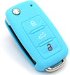 JVCV® Car Key Cover Compatible with Volkswagen Polo Vento Jetta Ameo Passat and Skoda Rapid Laura Superb Octavia Fabia Yeti Folding Key