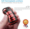 JVCV® Premium Soft TPU Leather Pattern Key Cover Compatible with Volkswagen Polo Vento Jetta Ameo Passat and Skoda Rapid Laura Superb Octavia Fabia Yeti Folding Key
