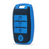 JVCV® Premium Soft TPU Leather Pattern Key Cover Compatible with Kia Seltos Sonet Carens 4 Button Smart Key