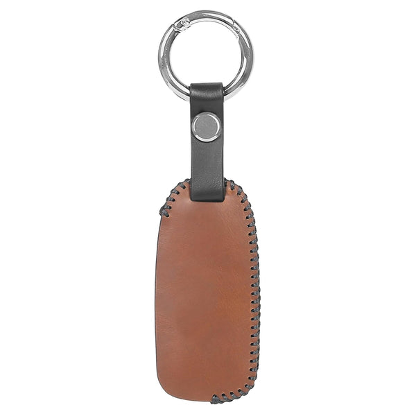 JVCV® Soft Handmade Leather Key Cover Compatible with Tata Curvv Tiago Tigor Nexon Punch Hexa Zest Bolt Safari Storme Flip Key