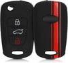 JVCV® Car Key Cover Compatible with Old Hyundai Verna Fluidic Folding Key - Rally Stripe