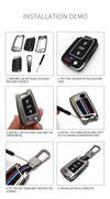 JVCV® Metal Key Cover compatible with Skoda Slavia Kushaq Taigun Tiguan Virtus Octavia Kodiaq Superb Folding Key