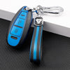 JVCV® Premium Soft TPU Leather Pattern Key Cover Compatible with Maruti Suzuki 3 Button Baleno Ciaz Vitara Brezza S Cross Swift Ignis and Toyota Urban Cruiser Smart Key