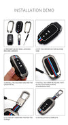 JVCV® Metal Key Cover Compatible with Toyota Fortuner, Hilux, Innova Crysta, Fortuner Legender, Innova HyCross, Land Cruiser 2B/3B Smart Key