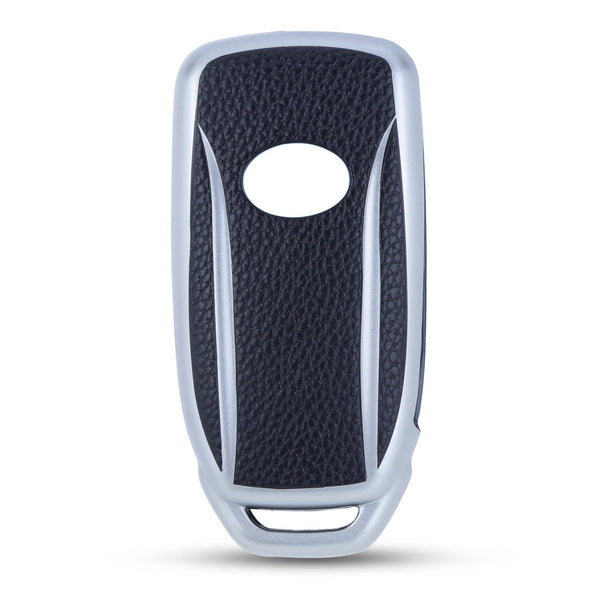 JVCV® Premium Soft TPU Leather Pattern Key Cover Compatible with Tata Curvv Tiago Tigor Punch Nexon Zest Bolt Safari Storme Flip Key