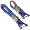 2 Pack Genuine Leather Keychain with Zinc Alloy Buckle Keyring