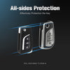 JVCV® Premium Soft TPU Leather Pattern Key Cover Compatible with Toyota Innova Crysta and Corolla Altis Flip Key