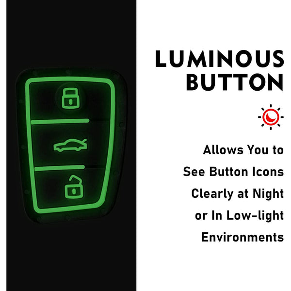 Hard Case Key Cover Compatible with Toyota Innova Crysta Fortuner Legender Hycross Hilux Land Cruiser 3 Button Smart Key