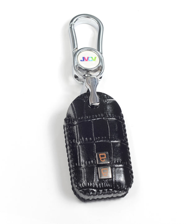 JVCV® Handmade Leather Crocodile Pattern Key Cover – Compatible with Suzuki Jimny, Fronx, Grand Vitara, Baleno, XL6, Swift, Ertiga, Dzire & Toyota Rumion, Urban Cruiser, Glanza, Hyryder – Smart Key