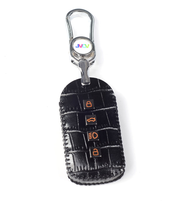 JVCV® Handmade Leather Crocodile Pattern Key Cover – Compatible with Tata Sierra, Curvv & Curvv EV Smart Key