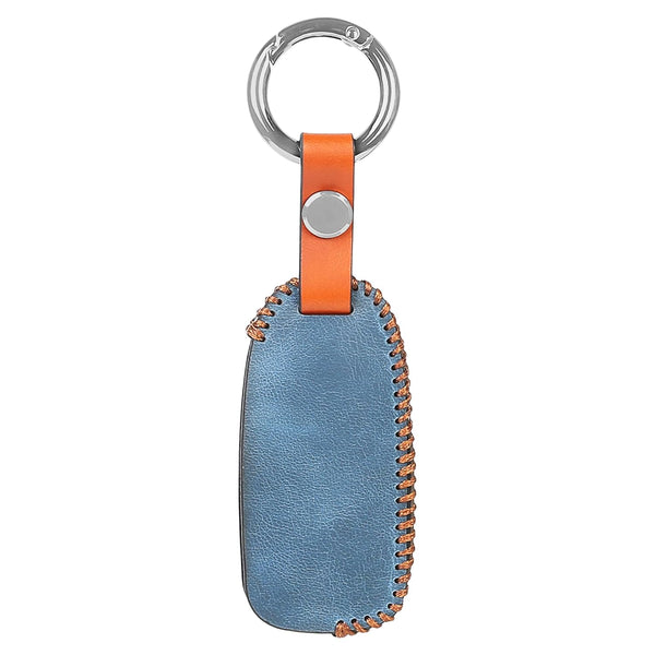 JVCV® Soft Handmade Leather Key Cover Compatible with Tata Curvv Tiago Tigor Nexon Punch Hexa Zest Bolt Safari Storme Flip Key