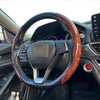 JVCV® Premium ABS Steering Wheel Trim Cover – Wood Pattern | Luxury Car Interior Decorative Overlay | Anti-Slip Scratch-Resistant Stylish Upgrade | Universal Fit for Most Cars