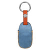 JVCV® Soft Handmade Leather Key Cover Compatible with Hyundai Verna 2023 Car 4 Button Smart Key