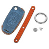JVCV® Soft Handmade Leather Key Cover Compatible with Tata Curvv Tiago Tigor Nexon Punch Hexa Zest Bolt Safari Storme Flip Key