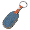 JVCV® Soft Handmade Leather Key Cover Compatible with Hyundai Verna 2023 Car 4 Button Smart Key