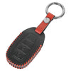 JVCV® Soft Handmade Leather Key Cover Compatible with Hyundai Verna 2023 Car 4 Button Smart Key