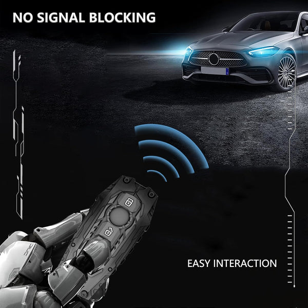 JVCV® Zinc Alloy Metal Key Cover Compatible with Mercedes Benz S-Class G-Class E-Class 2022 Onwards 3 Button Smart Key