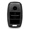 JVCV® Premium Soft TPU Leather Pattern Key Cover Compatible with Kia Seltos Sonet Carens 3 Button Push Start Car Key
