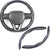 JVCV® Premium ABS Steering Wheel Trim Cover – Wood Pattern | Luxury Car Interior Decorative Overlay | Anti-Slip Scratch-Resistant Stylish Upgrade | Universal Fit for Most Cars