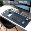 JVCV® Large Premium Vegan Leather Desk Mat Non Slip Extended Mouse Pad Reversible for Work from Home Office Gaming Accessories 80 X 40 cm
