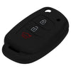 JVCV® Car Key Cover Compatible with Hyundai Creta Venue Aura Elite i20 Grand i10 Nios Xcent 3 Button Flip Key - Rally Stripe
