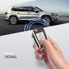 Premium Soft TPU Leather Pattern Key Cover Compatible with Skoda Kushaq Taigun Tiguan Virtus Octavia Kodiaq Superb Folding Key (Silver)
