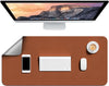 JVCV® Large Premium Vegan Leather Desk Mat Non Slip Extended Mouse Pad Reversible for Work from Home Office Gaming Accessories 80 X 40 cm