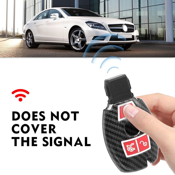 Hard Case Key Cover Compatible with Mercedes Benz Smart Key