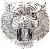 JVCV® 3D Metal Tiger Sticker Chrome Logo Decal Emblem Badge for All Cars Bikes Laptops Headphones Helmets Home Office Accessory
