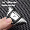 JVCV® Premium Soft TPU Leather Pattern Key Cover Compatible with Hyundai Verna 3 Button Smart Key