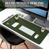JVCV® Large Premium Vegan Leather Desk Mat Non Slip Extended Mouse Pad Reversible for Work from Home Office Gaming Accessories 80 X 40 cm