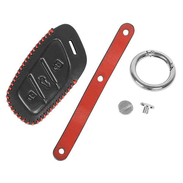 JVCV® Soft Handmade Leather Key Cover Compatible with MG ZS EV and Astor Smart Key