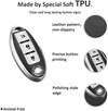 JVCV® Premium Soft TPU Leather Pattern Key Cover Compatible with Nissan Smart Key