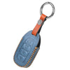 JVCV® Soft Handmade Leather Key Cover Compatible with Hyundai Verna 2023 Car 4 Button Smart Key
