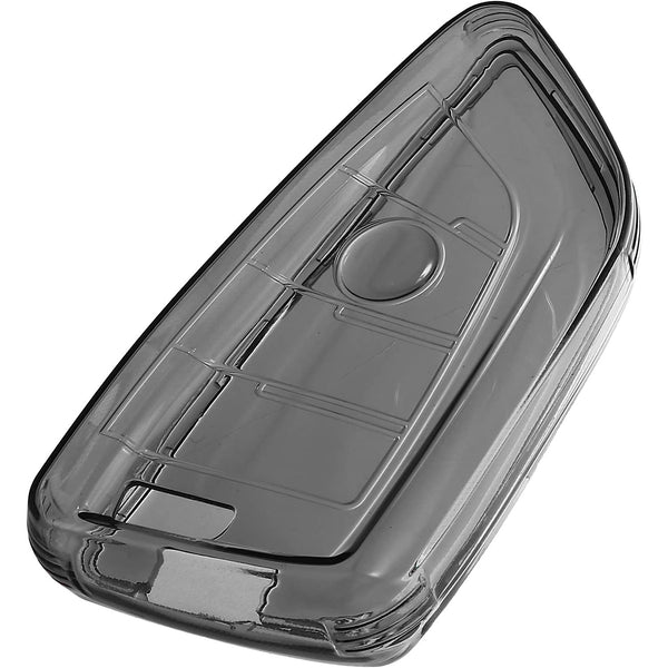 JVCV® Soft TPU Transparent Cover Compatible with BMW Blade Smart Key (Transparent Black)