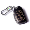 Car Styling Soft Handmade Leather Key Cover Compatible with Hyundai Alcazar Creta, i20 2021, Venue, Tucson, Elantra,i20 N Line 2021
