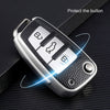 JVCV® Premium Soft TPU Leather Pattern Key Cover Compatible with Audi A1 A3 A6 Q2 Q3 Q7 TT TTS R8 S3 S6 RS3 Folding Key
