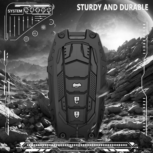 JVCV® Metal Key Cover compatible with Toyota Fortuner, Hilux, Innova Crysta, Fortuner Legender, Innova HyCross, Land Cruiser 2B/3B Smart Key